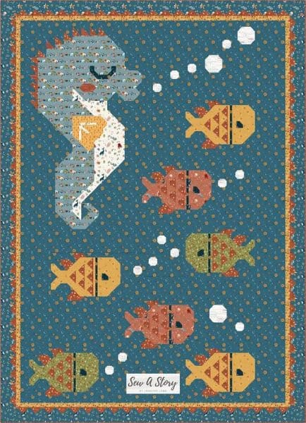 Seahorse School Quilt Pattern - etsy