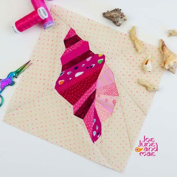 Seashell FPP Quilt Block Pattern - etsy