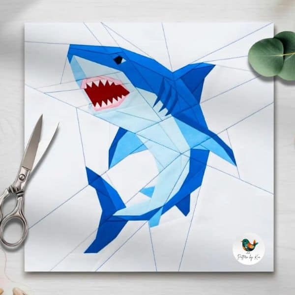 Shark FPP Quilt Block Pattern - etsy
