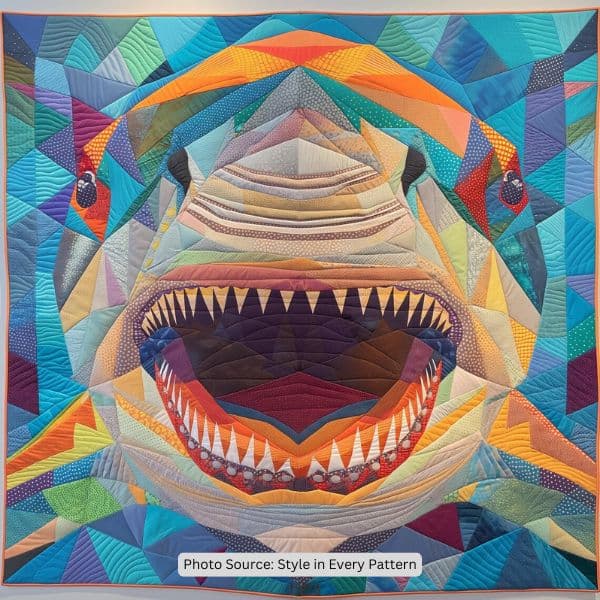 Shark Patchwork Quilt Pattern - etsy