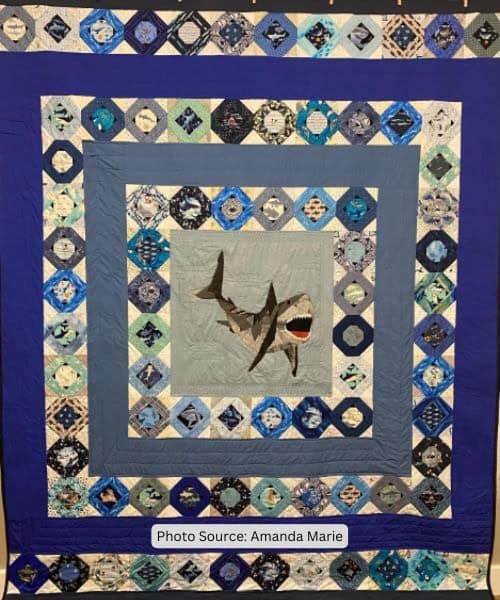 Shark Quilt Idea from Amanda Marie