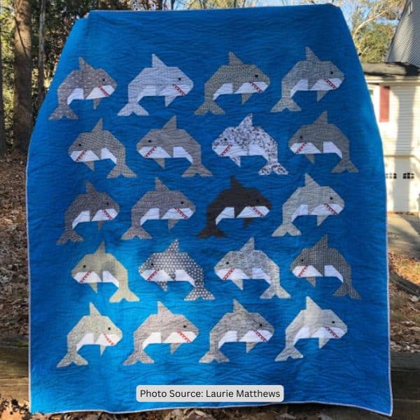Shark Quilt Idea from Laurie Matthews