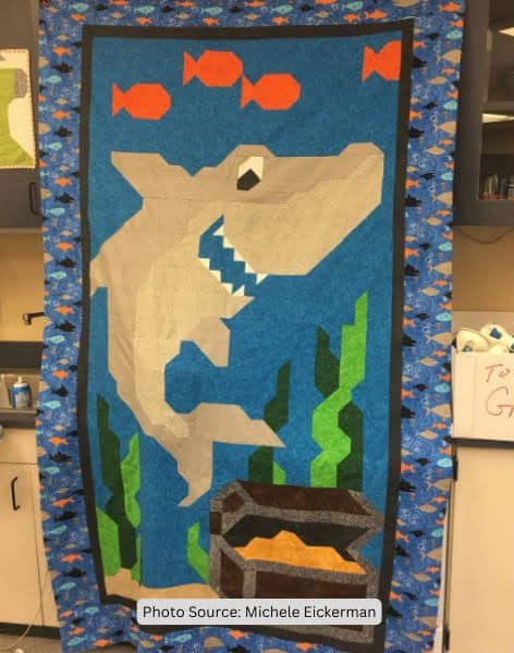 Shark Quilt Idea from Michele Eickerman