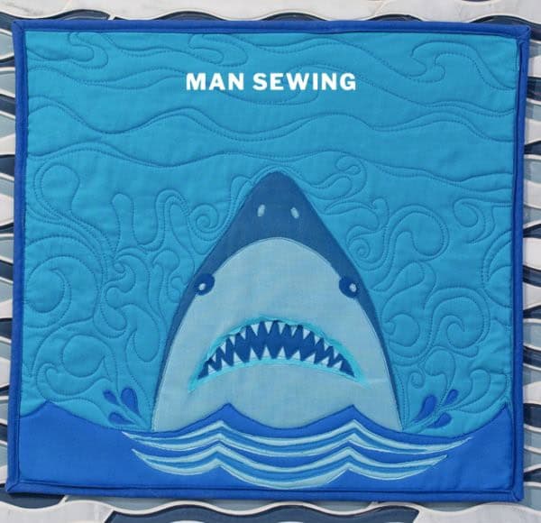 Sharkapalooza Shark Block - free quilt pattern