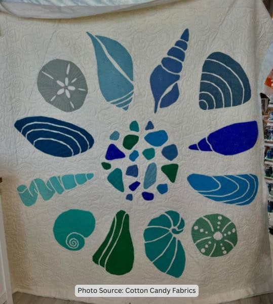 Shell Quilt Idea from Cotton Candy Fabrics