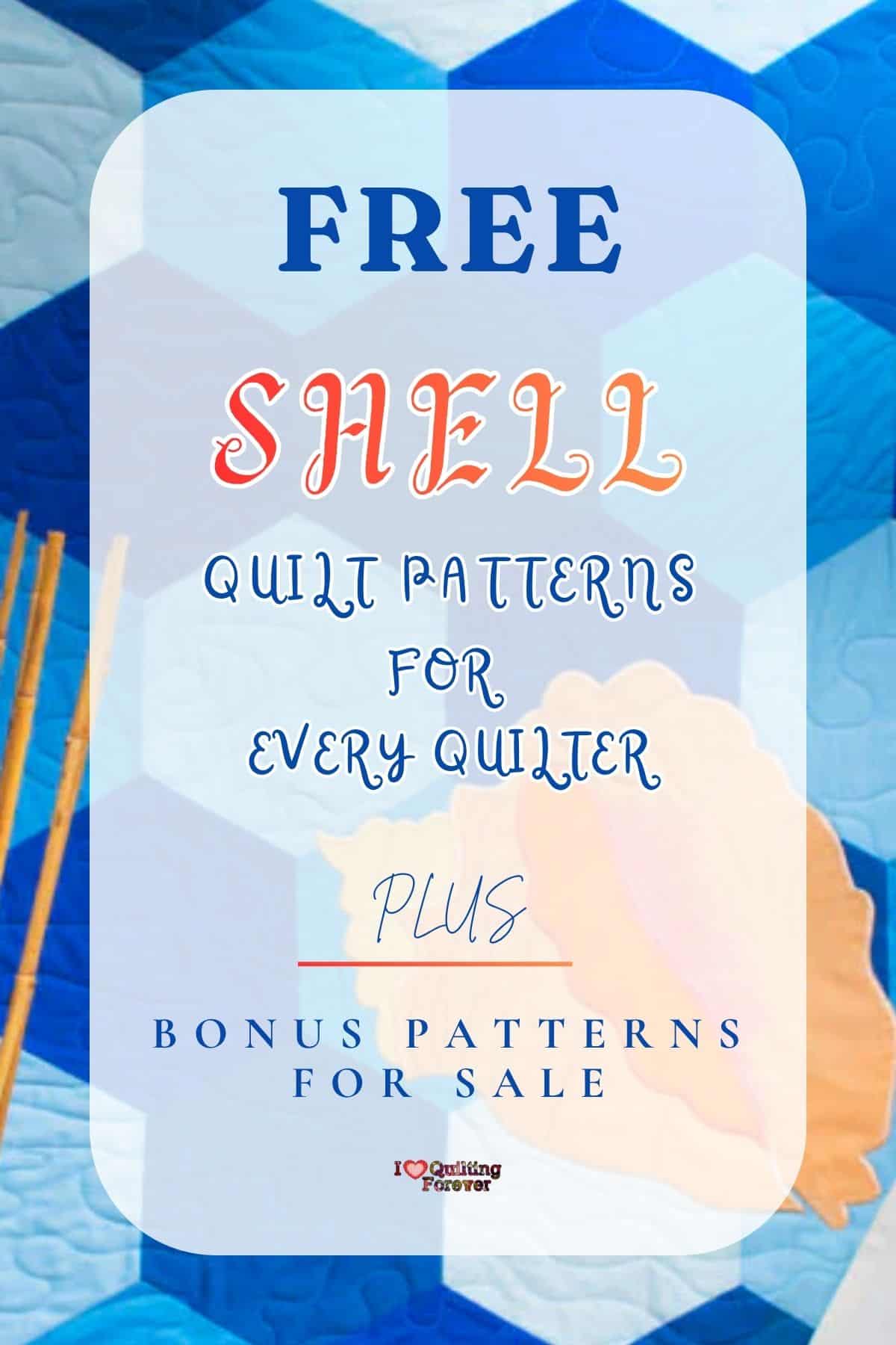 Free Pix Sheel Pattern Top Free Shell Quilt Patterns (+10 Bonus Patterns For Sale) - I Love ...