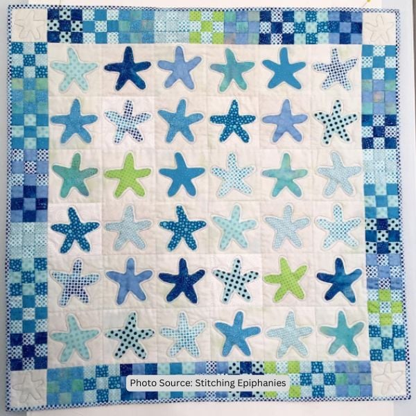 Starfish Quilt Idea from Stitching Epiphanies