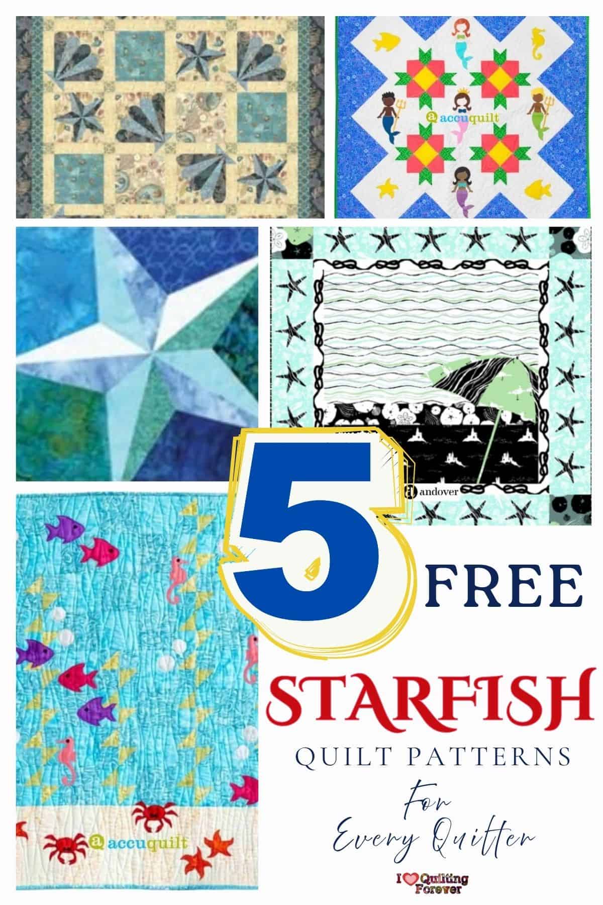 Starfish Quilt Patterns Roundup 1 ILQF Pinterest