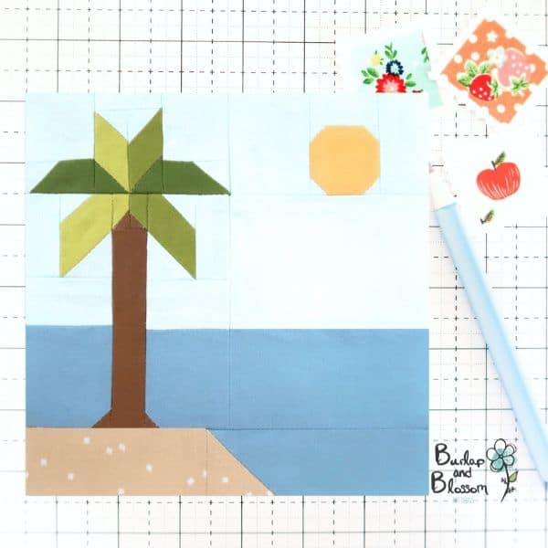 Summer Tropical Quilt Block Pattern -etsy