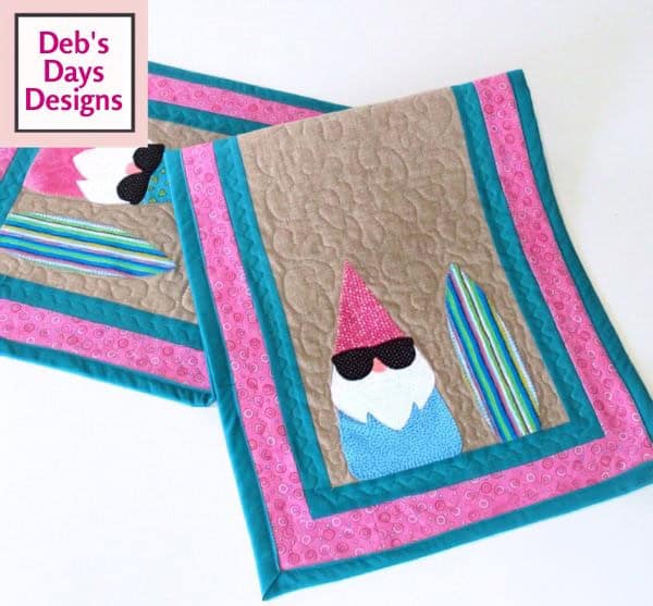 Summertime Beach Gnome Table Runner Quilt Pattern - etsy