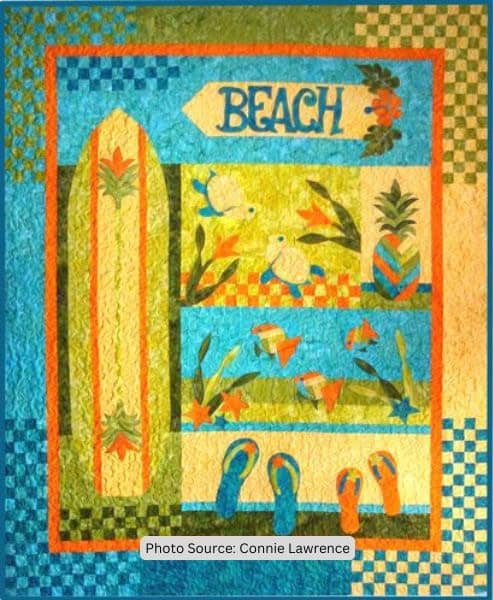 Surfboard Quilt Idea from Connie Lawrence
