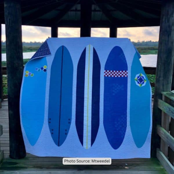 Surfboard Quilt Idea from Mtweedel