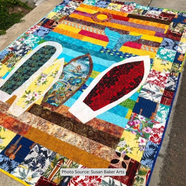 Surfboard Quilt Idea from Susan Baker Arts