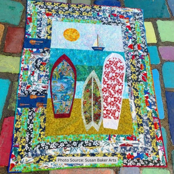 Surfboard Quilt Idea from Susan Baker Arts
