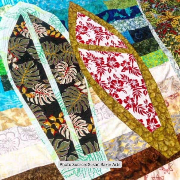 Surfboard Quilt Idea from Susan Baker Arts