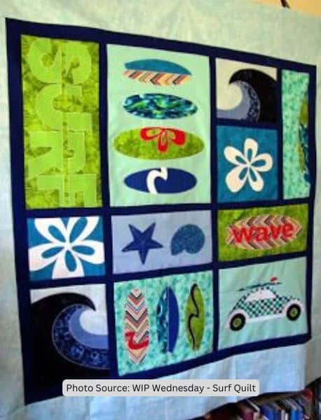 Surfboard Quilt Idea from WIP Wednesday Surf Quilt