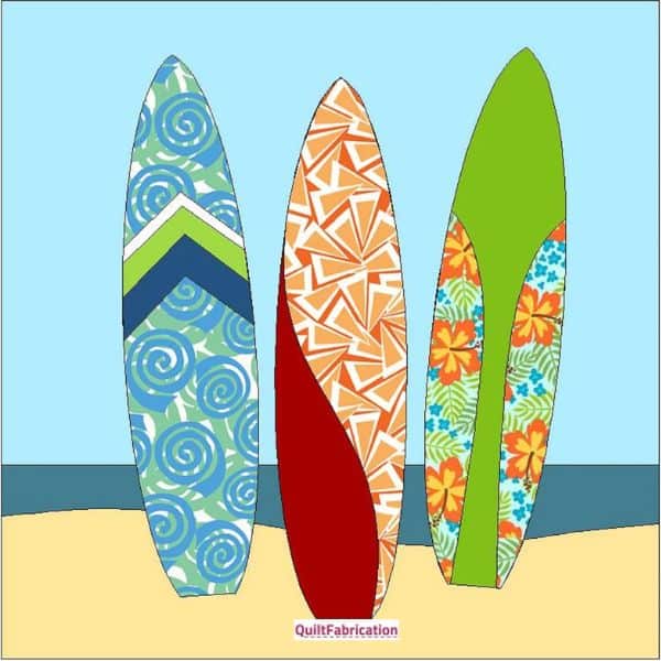 Surfboards Applique Quilt Block Pattern - etsy