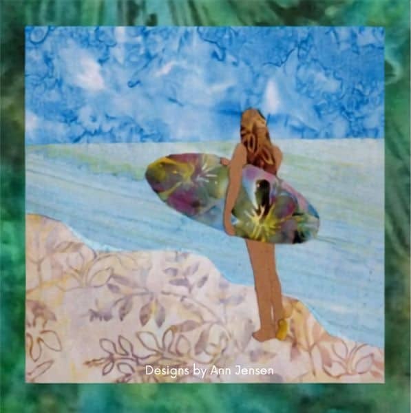 Surfer Girl Quilt Block Pattern - etsy