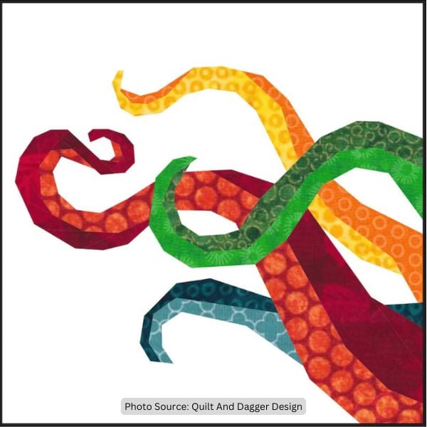Tentacles Quilt Block Pattern -etsy