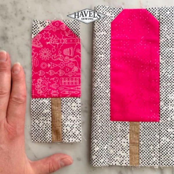 Tiny And Mini Pops Block - free quilt pattern