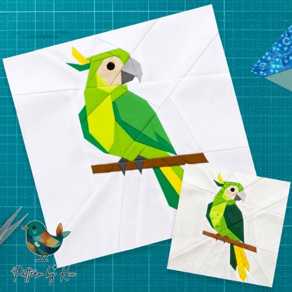Tropical Bird FPP Quilt Block Pattern - etsy