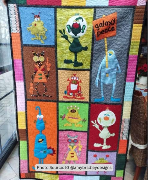 Alien Quilt Idea from amybradleydesigns