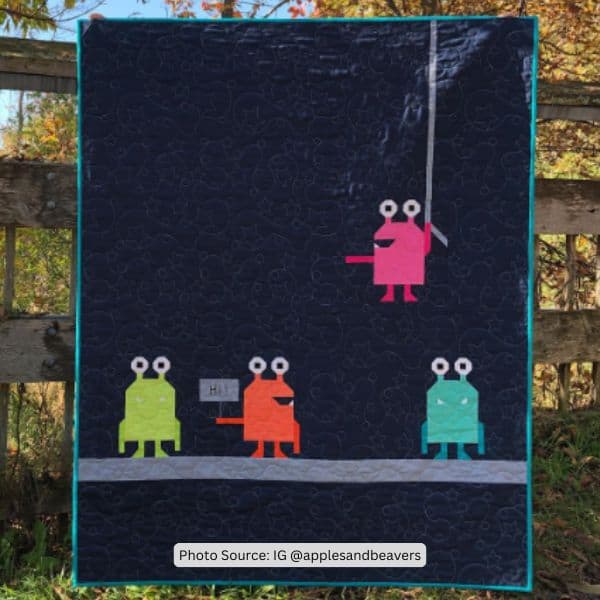 Alien Quilt Idea from apples and beavers