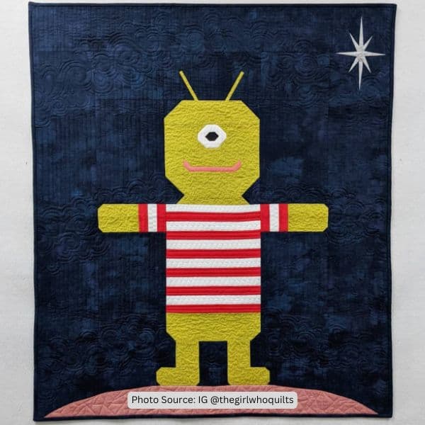 Alien Quilt Idea from thegirlwhoquilts