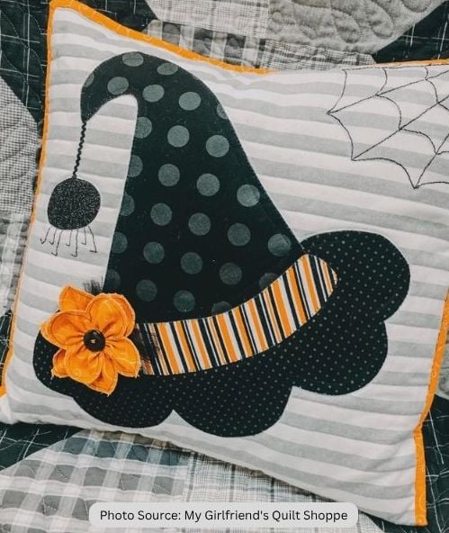 Bewitched Halloween Pillow Quilt Pattern - etsy paid