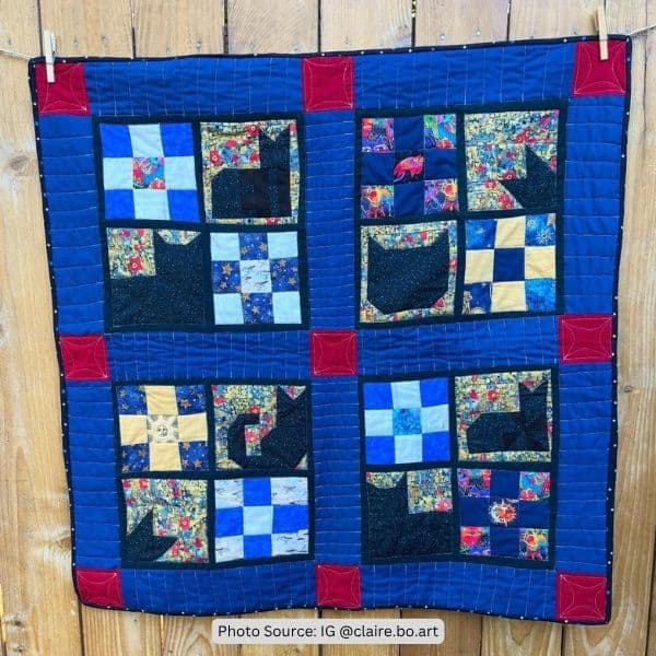 Black Cat Quilt Idea from IG claire.bo.art