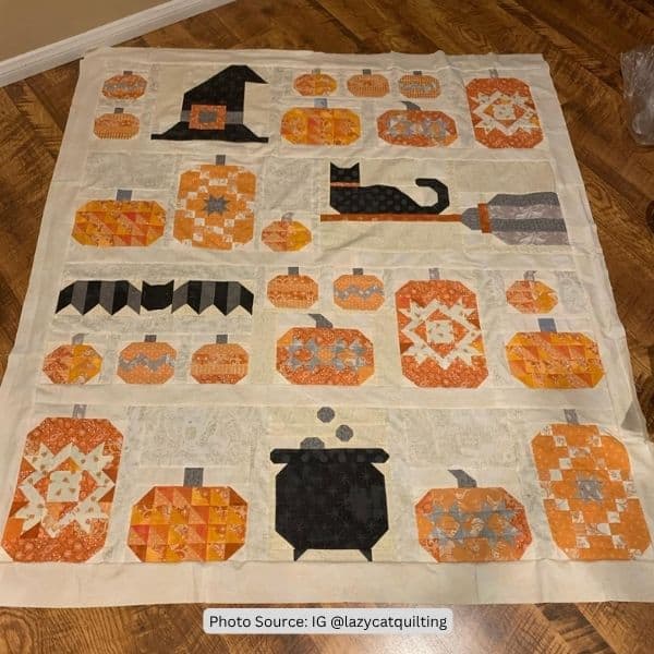 Black Cat Quilt Idea from IG lazycatquilting