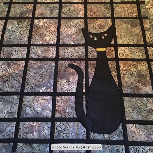 Black Cat Quilt Idea from IG trishipooo