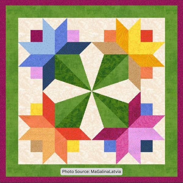 Bouquets Quilt Pattern - etsy