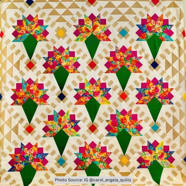 Bridal Bouquet Quilt Idea from IG carol_angela_quilts