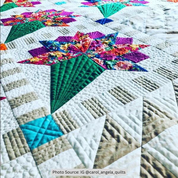 Bridal Bouquet Quilt Idea from carol_angela_quilts