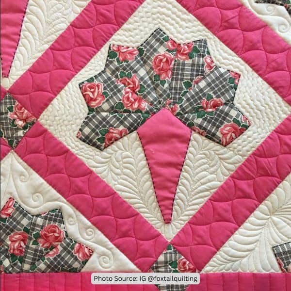 Bridal Bouquet Quilt Idea from foxtailquilting