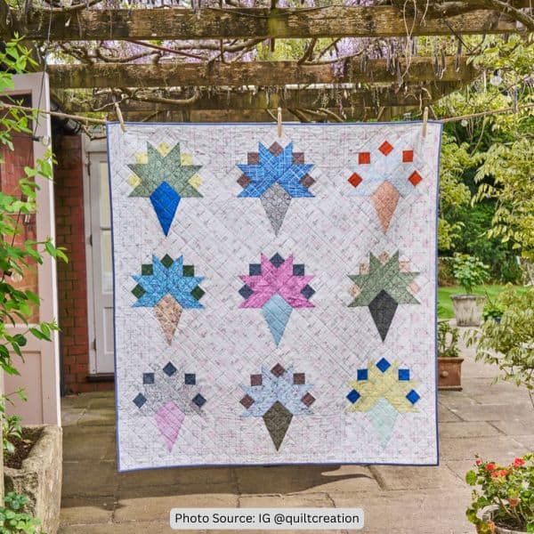 Bridal Bouquet Quilt Idea from quiltcreation