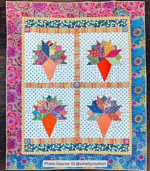 Bridal Bouquet Quilt Idea from sshellyrsutton