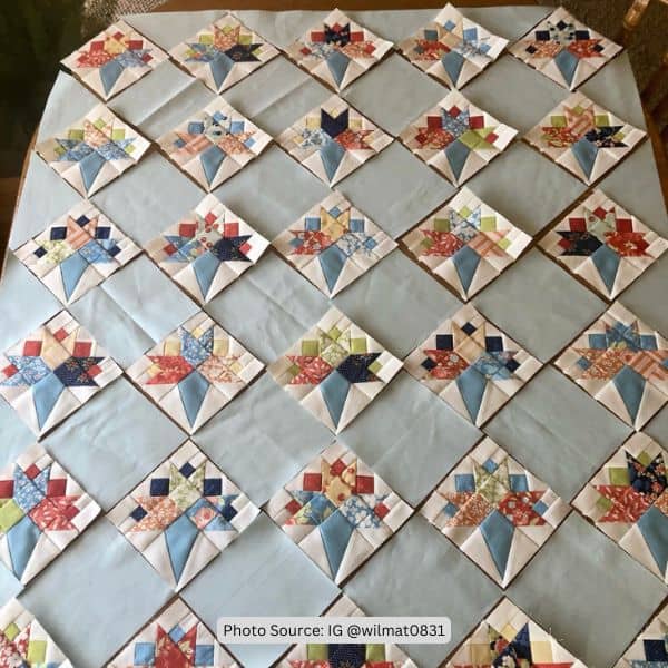 Bridal Bouquet Quilt Idea from wilmat0831