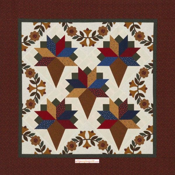 Bride's Bouquet Wall Hanging Quilt Pattern -free quilt pattern