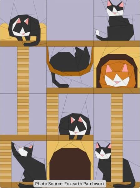 Cat Tower Tiles Quilt Pattern - etsy