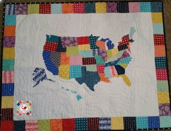 DIY US Map Quilt Pattern - free quilt pattern