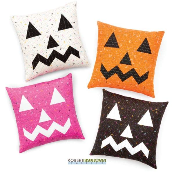 Double Sided Jack-O-Lantern Pillows Quilt Pattern - free quilt pattern