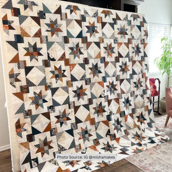 Earth Tone Quilt Idea from mishamakes