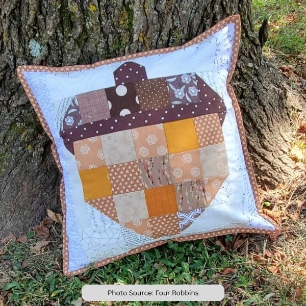Fall Acorn Pillow Quilt Pattern - etsy paid