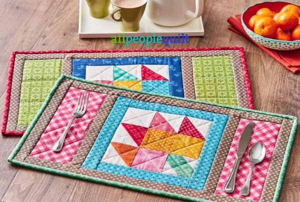 Fall Leaves Place Mat - free quilt pattern