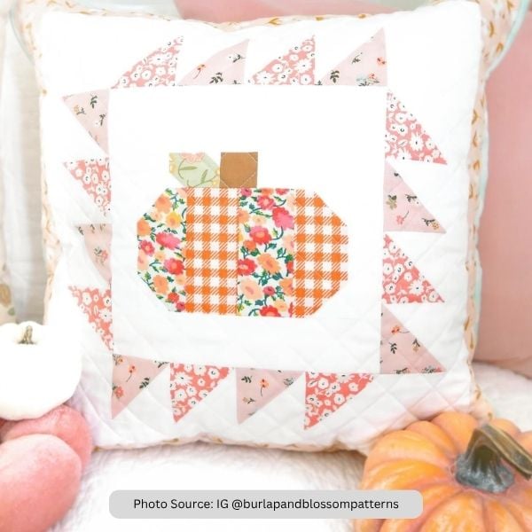 Fall Pillow Quilt Idea from IG burlapandblossompatterns