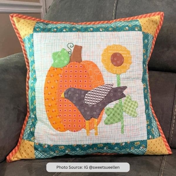 Fall Pillow Quilt Idea from IG sweetsueellen
