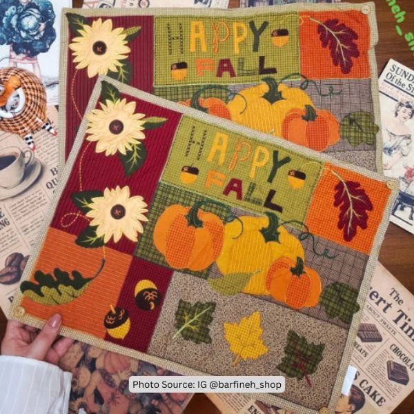 Fall Placemat Quilt Idea from barfineh_shop