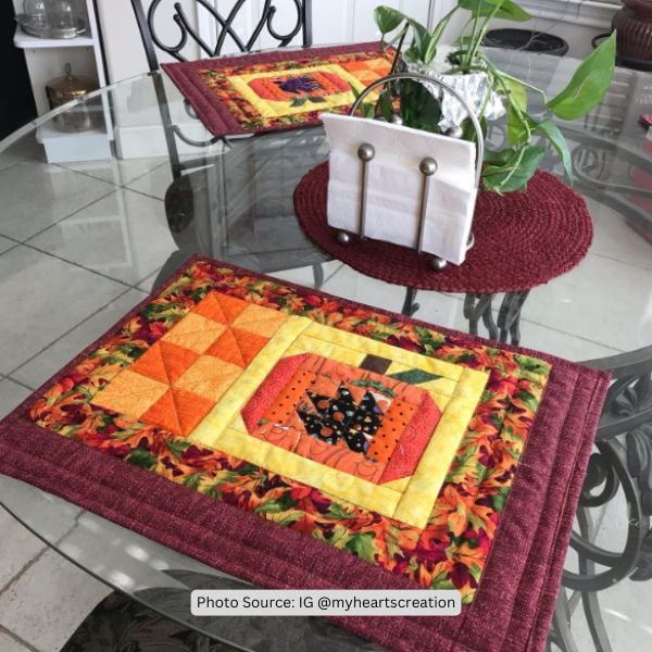Fall Placemat Quilt Idea from myheartscreation